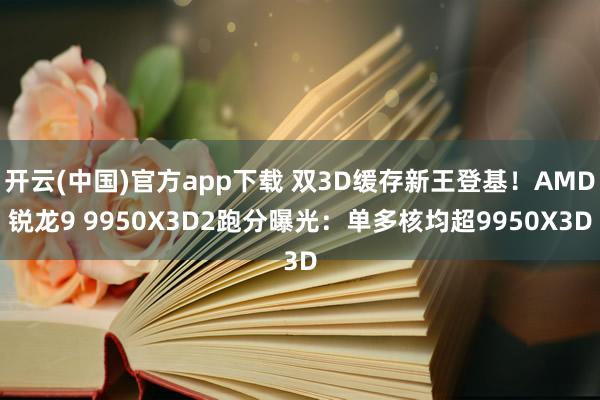开云(中国)官方app下载 双3D缓存新王登基!AMD锐龙9 9950X3D2跑分曝光:单多核均超9950X3D