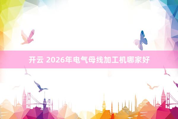 开云 2026年电气母线加工机哪家好